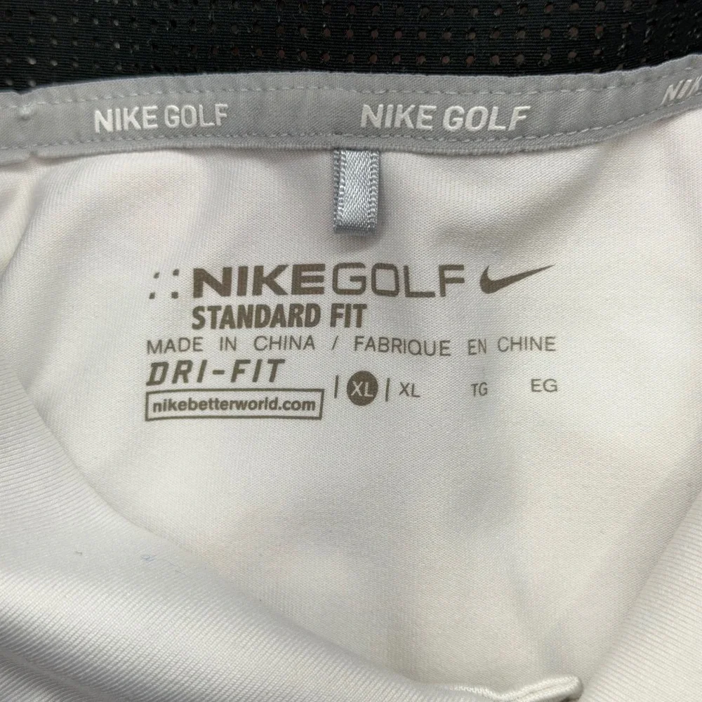 Nike Golf 854274-100 Mens XL Red White Gradient Dri-FIT Standard Fit Polo Shirt